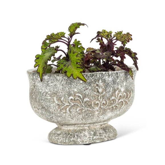 Small Oval Pedestal Planter - Garden Flower Plant - Picture 1 of 7